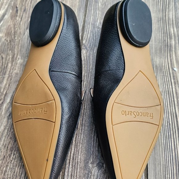 Franco Sarto Belamour Slip On Leather Loafers Shoes Flats Size US 7 Pointed Toe - Picture 2 of 11